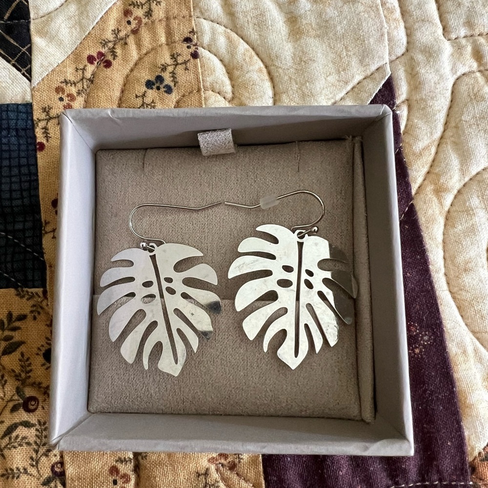 Silver Leaf Earrings